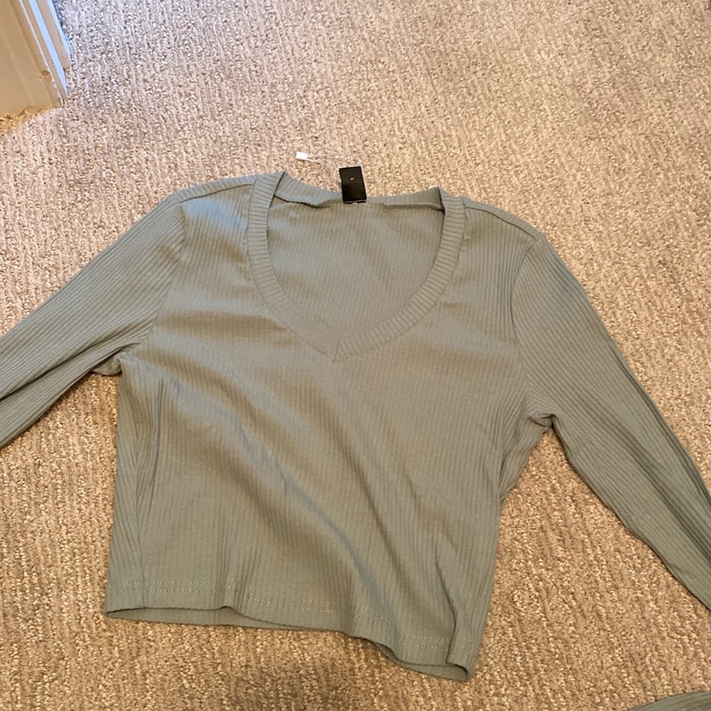 SHEIN green crop top